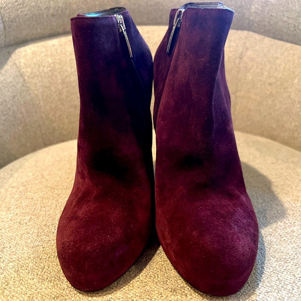 Suede stiletto booties from Sergio Rossi